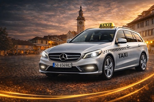 Silbernes Taxi Sursee